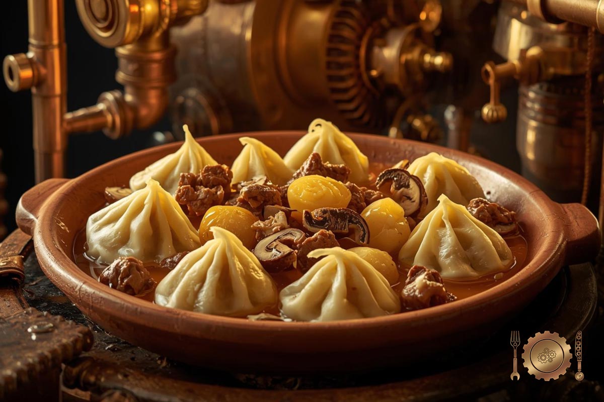 Khinkali - Georgian Dumplings with Meat, Cheese, Mushroom, Potato Khinkali Georgian Dumplings